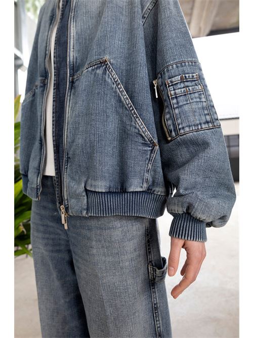 bomber davon NINE:INTHE:MORNING | 9SS26-DAV04DENIM CHIARO